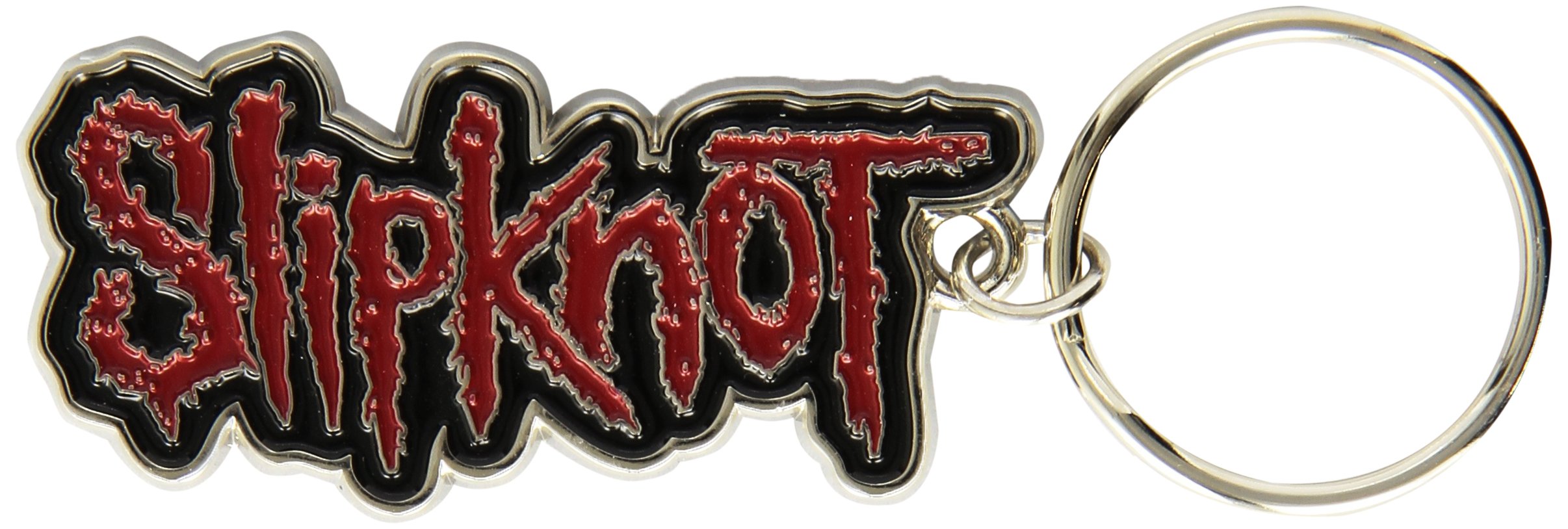 Chaveiro com logotipo Rockoff Slipknot, Vermelho, 5cm (W) x 1cm (H